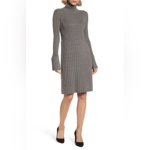 Adrianna Papell Turtleneck Pleated
Sweater Dress.